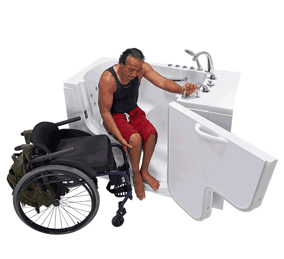 picture of the ella transfer series wheelchair accessible bathtub
