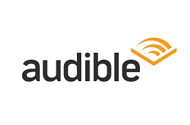 Logo for Audible audiobooks that reads "Audible."